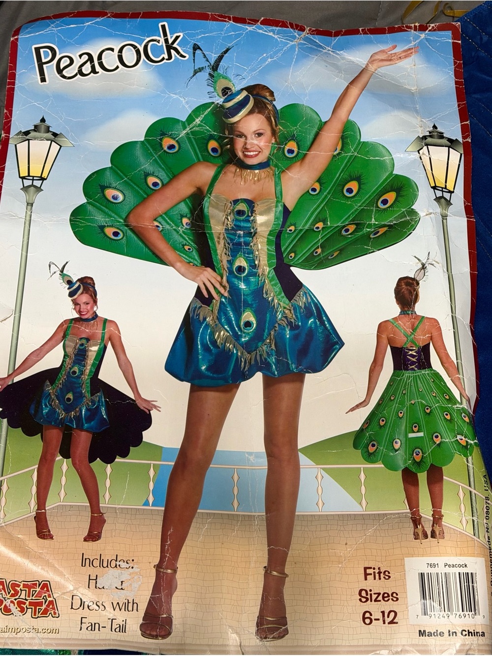 Rasta Imposta Women’s 3 Piece Peacock Costume sizes 6-12